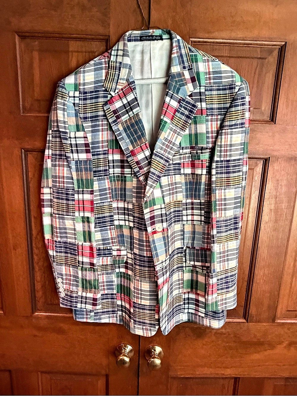 Mark Force & Strike Men's Plaid Cotton Sport Coat Size 42R Like New